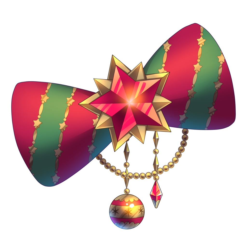 Vtube Studio用アイテム　クリスマスリボン