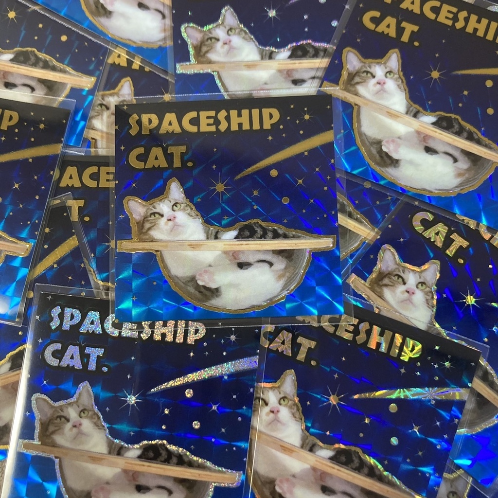 【箔】SPACESHIP CAT【送料込】
