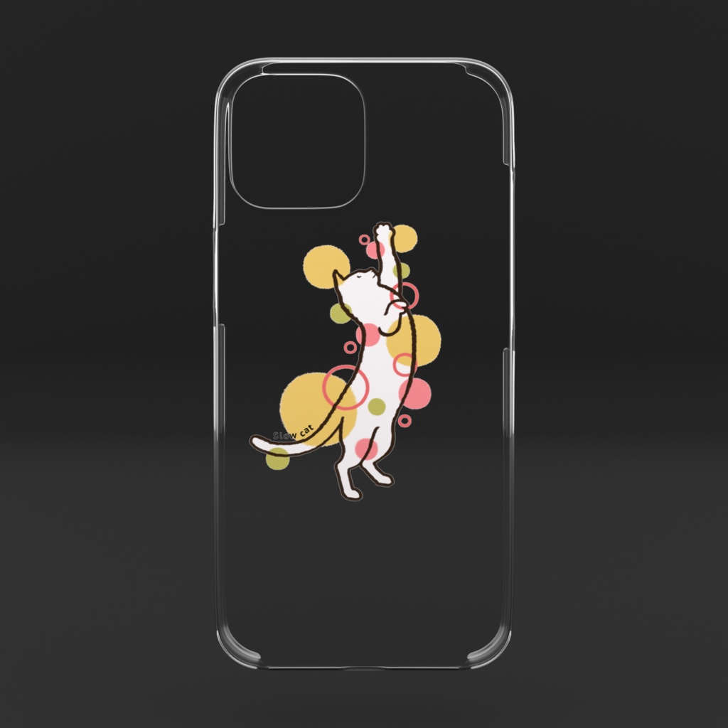 水玉ねこiphoneケース