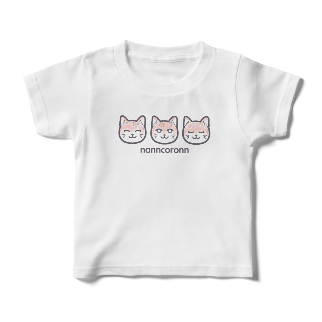 ねこ３姉妹キッズTシャツ