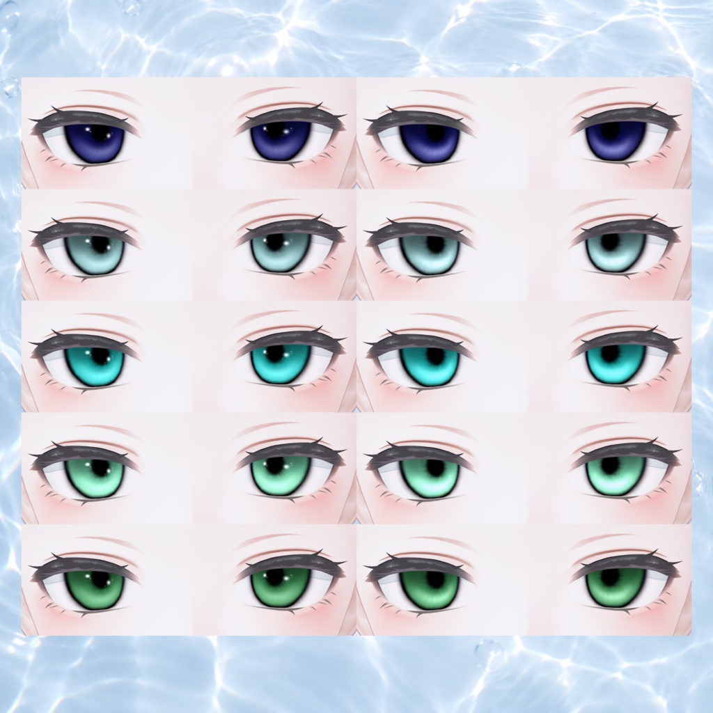 【9アバター対応】Aqua Lumi Eyes⚓️