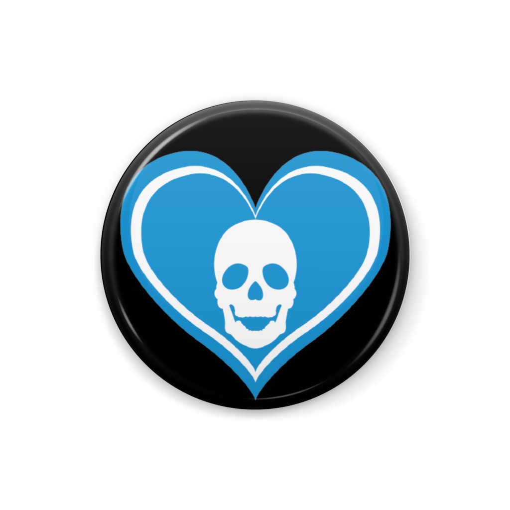 ギャンパラ缶バッジ(過激青)