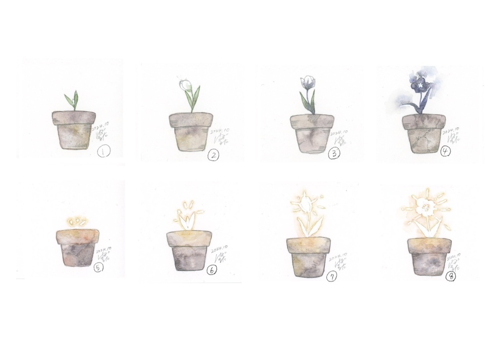 ミニ原画幻の花