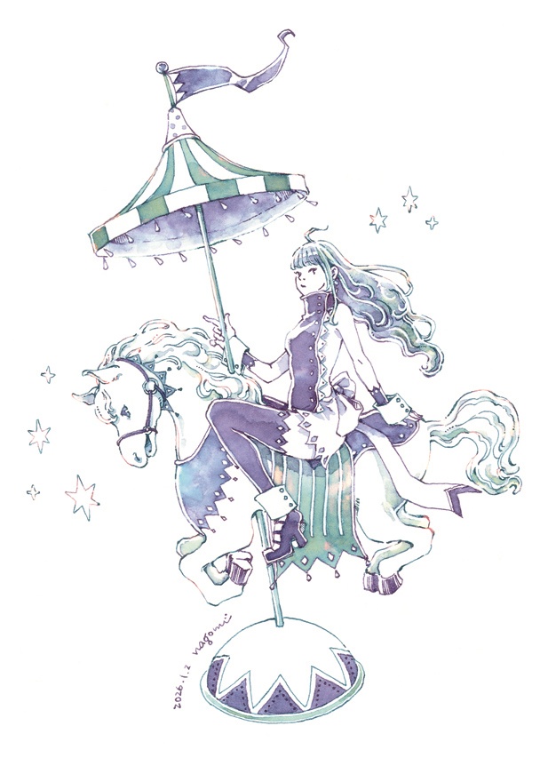 ポストカード インク絵