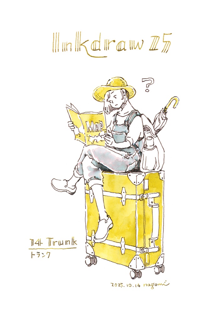 ポストカード インク絵