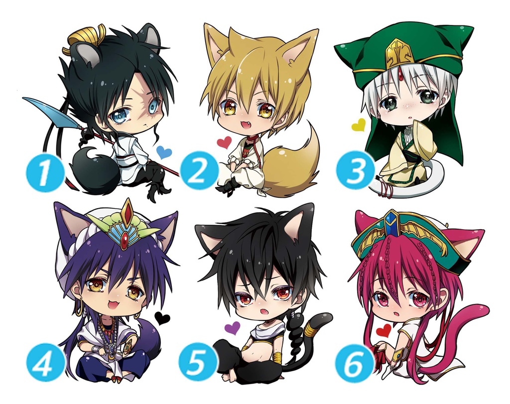 【マギ】けもみみキーホルダー全6種