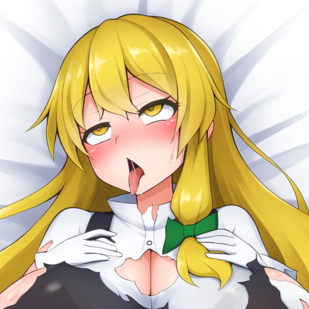 Ahegao Marisa Kirisame clothes get torn Dakimakura sℤ302