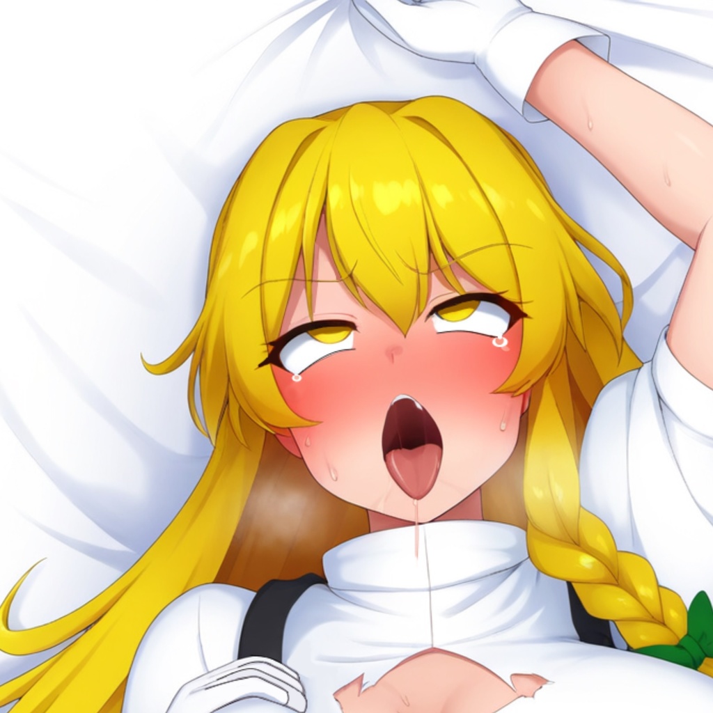 Ahegao Marisa Kirisame clothes get torn Dakimakura sℤ302
