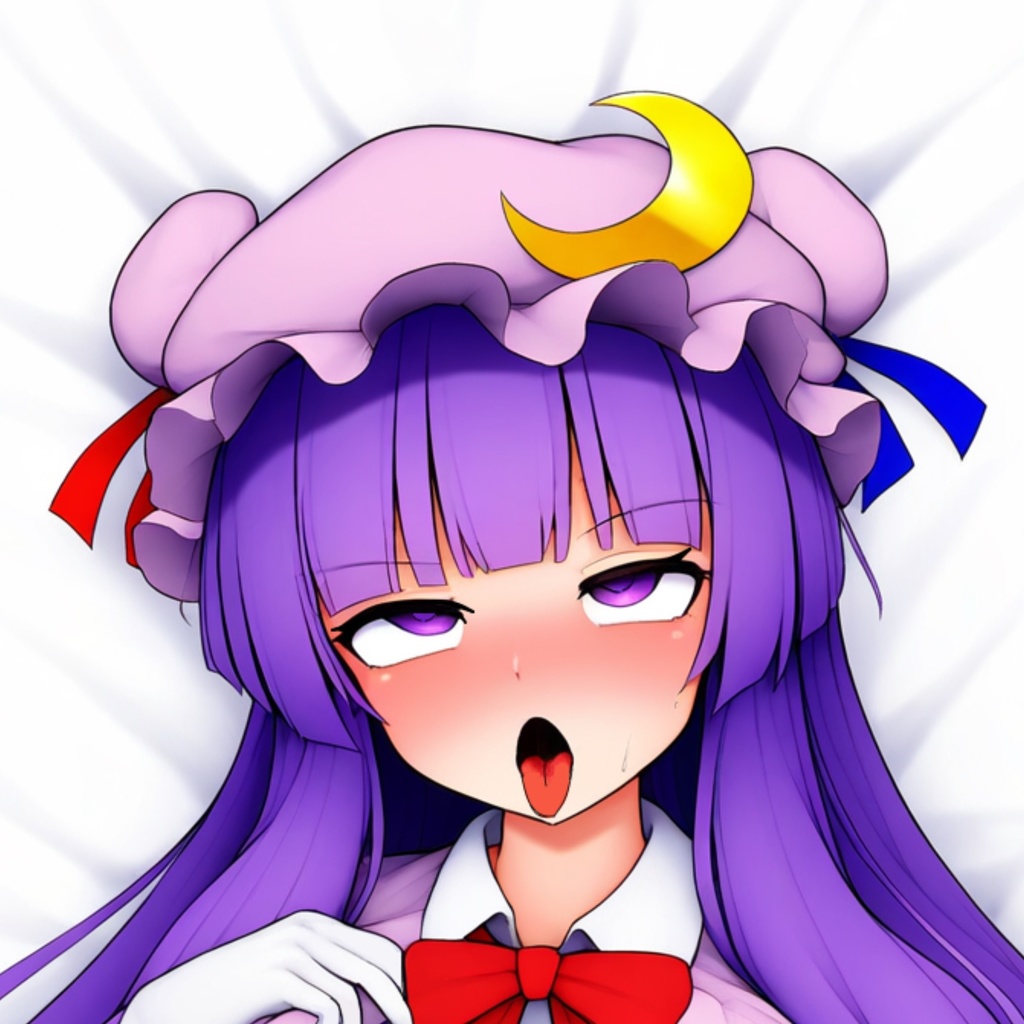 Ahegao Patchouli Knowledge clothes get torn Dakimakura sℤ302
