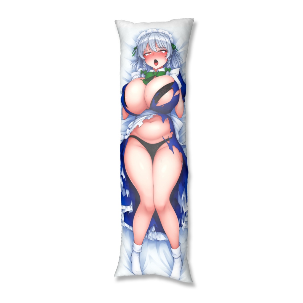 Ahegao Sakuya Izayoi clothes get torn Dakimakura sℤ302