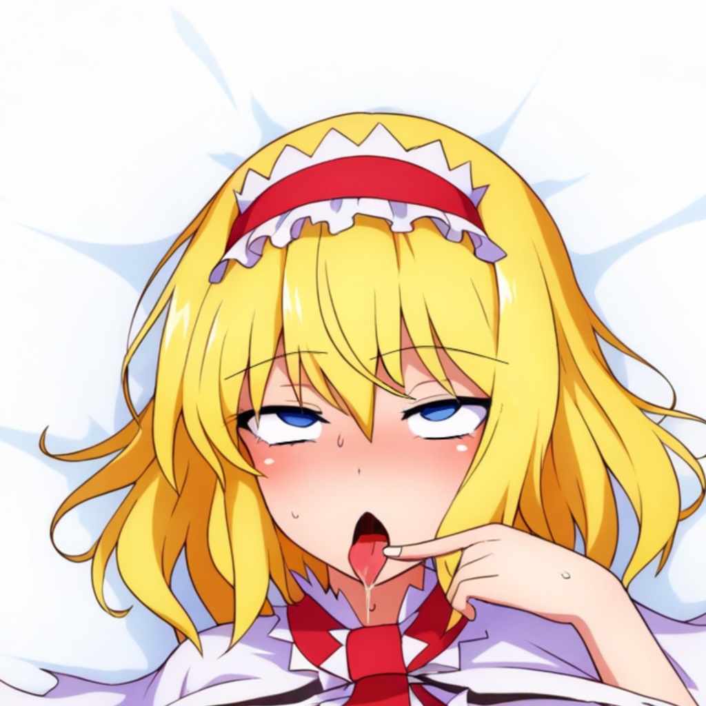 Ahegao Alice Margatroid clothes get torn Dakimakura sℤ302