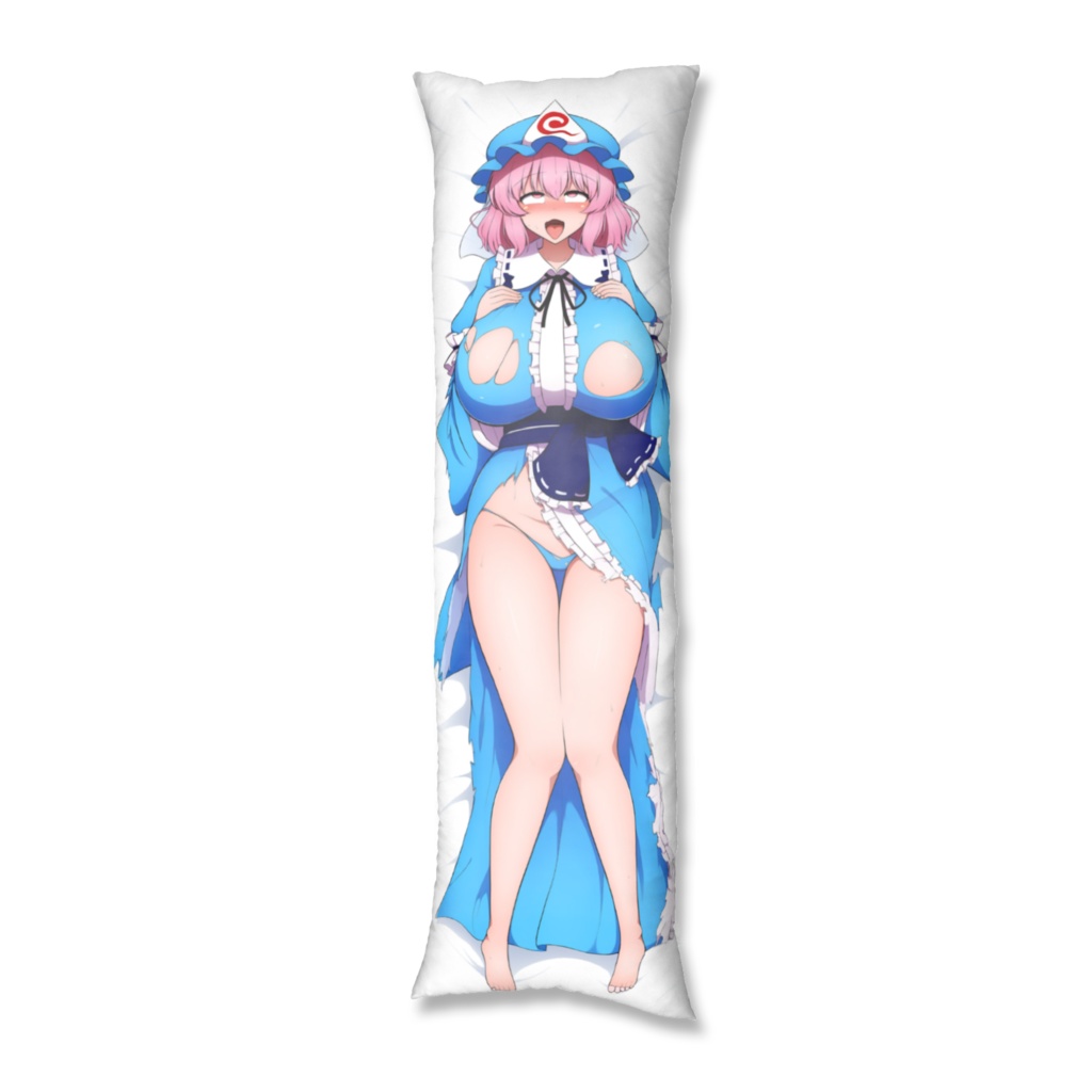Ahegao Saigyouji Yuyuko clothes get torn Dakimakura sℤ302