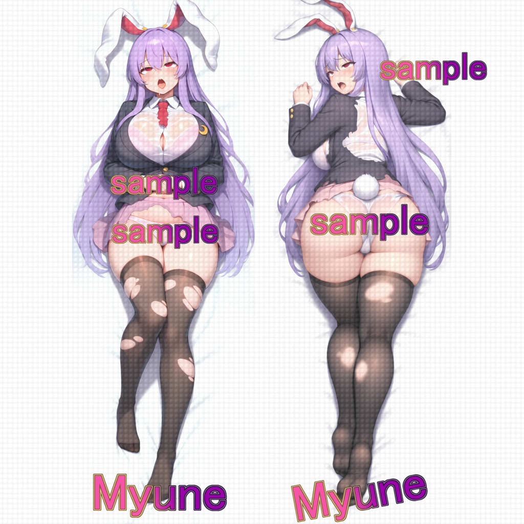 Ahegao Reisen Udongein Inaba clothes get torn Dakimakura sℤ302