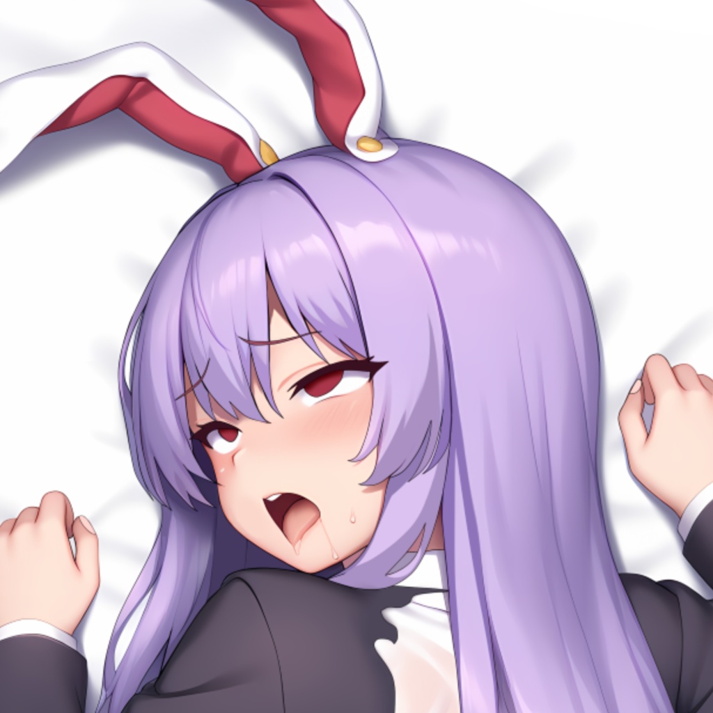 Ahegao Reisen Udongein Inaba clothes get torn Dakimakura sℤ302
