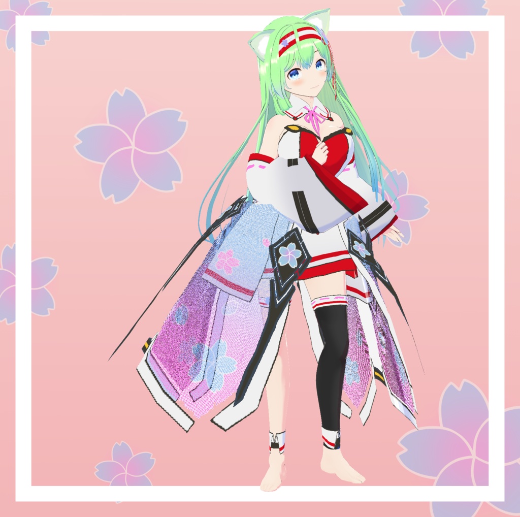 【VRoid Studio1.0対応】和洋巫女服_超有料版(インポートするだけ)