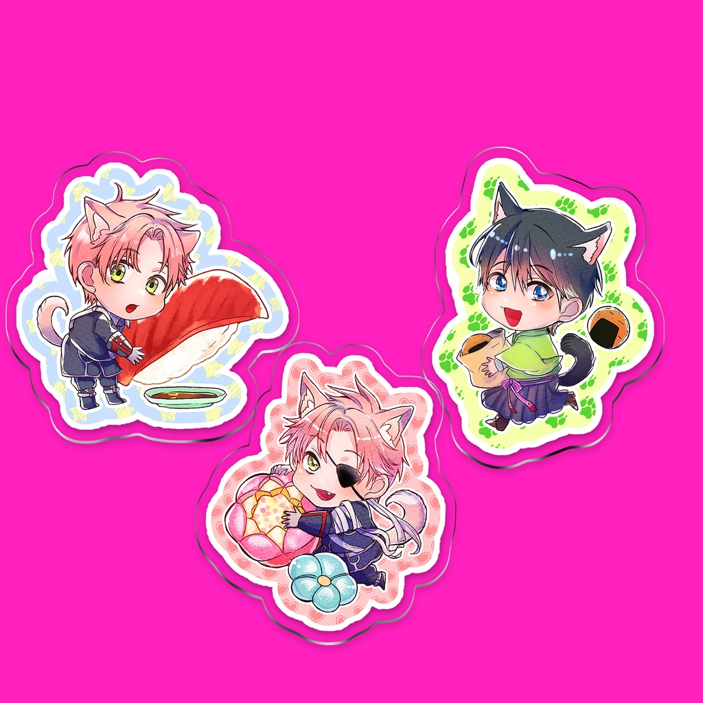 わんわんと大好物アクリルチャーム🐕