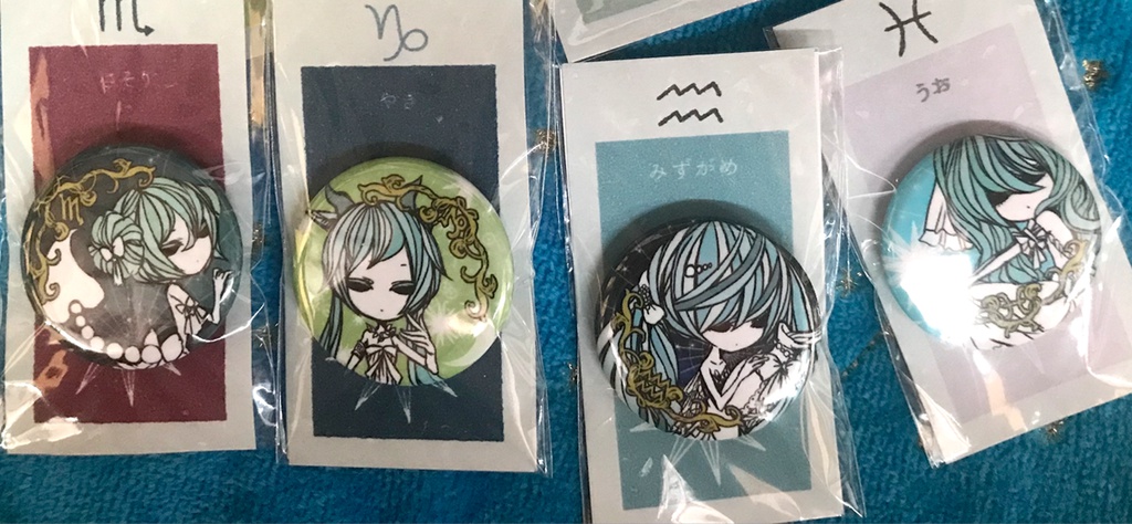 初音ミク12星座モチーフ缶バッジ