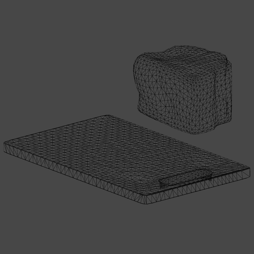 【VRChat向け】ガラスのステーキ 3Dプロップ【ワールド小物】架空商店