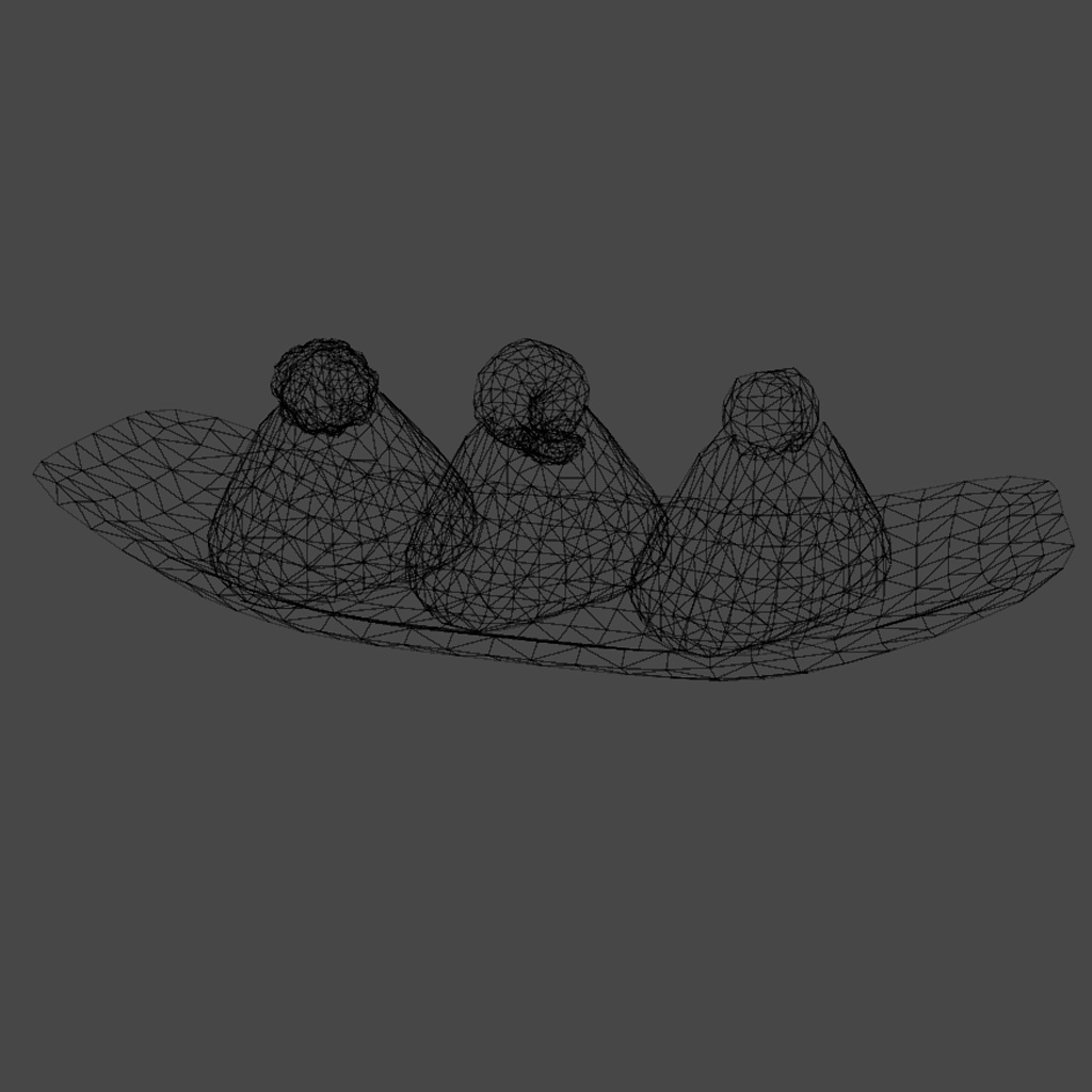 【VRChat向け】ガラスのおにぎり 3Dプロップ【ワールド小物】架空商店