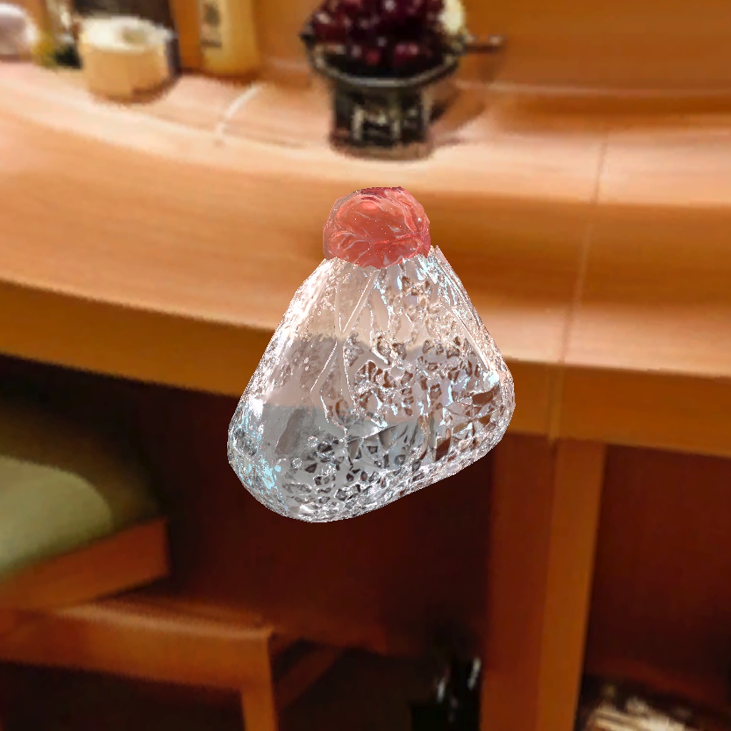 【VRChat向け】ガラスのおにぎり 3Dプロップ【ワールド小物】架空商店