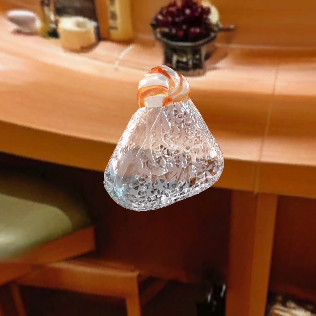 【VRChat向け】ガラスのおにぎり 3Dプロップ【ワールド小物】架空商店