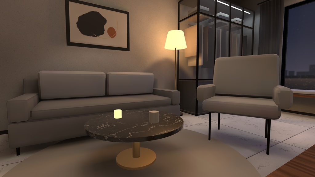 【Luxe Sleep Room】VRChat向け ラグジュアリー寝室ワールド【ベイク済み・ワンクリック導入】
