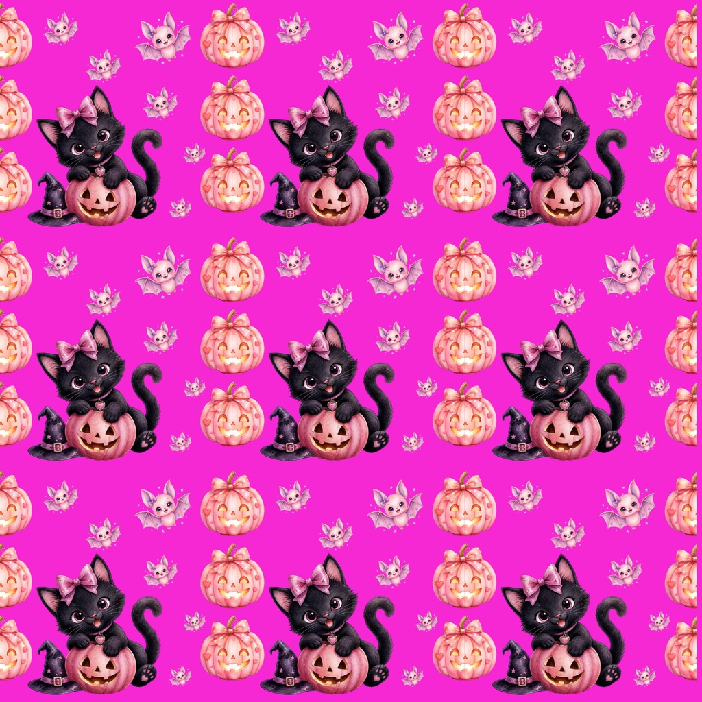 「ハロウィン」 「デジタルペーパー」 「ハロウィンを彩る、ちょっぴり大人可愛い。」 「黒猫・コウモリ・かぼちゃ」／スマホの壁紙、デジタル手帳の背景、SNS投稿の背景、ラッピングペーパー、スクラップブック、、ハンドメイド