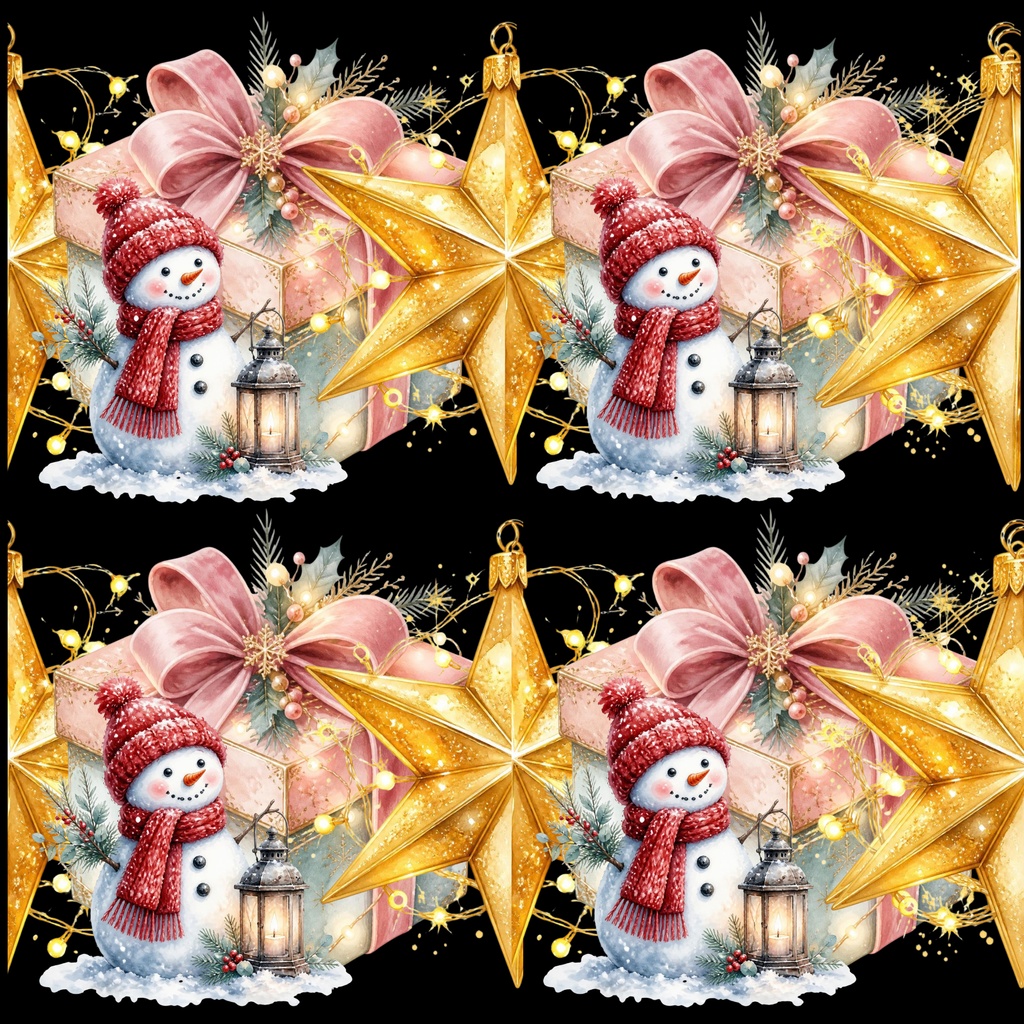 「クリスマス」 「デジタルペーパー」 「スター・スノーマン・プレゼント」 デジタルペーパー色違い5枚のセットです。/スマホの壁紙、デジタル手帳の背景、SNS投稿の背景、ラッピングペーパー、スクラップブック、、ハンドメイド