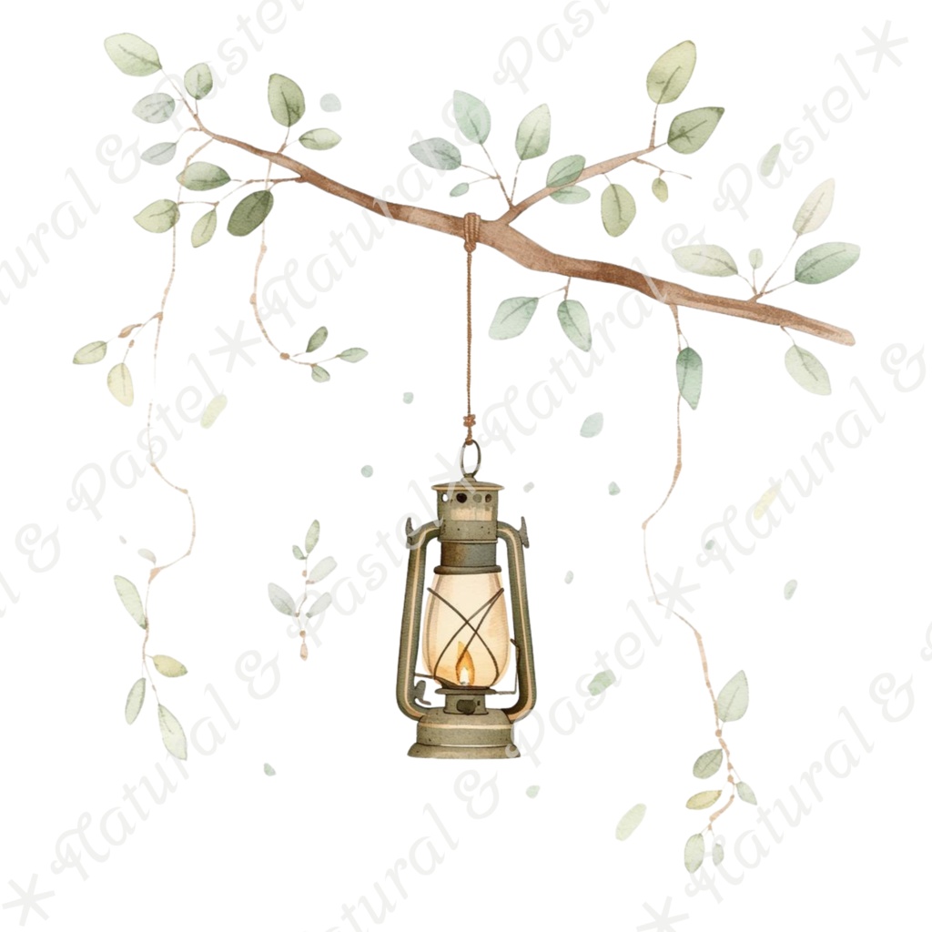 【🐇 森のうさぎと🦔ハリネズミ / 北欧風ガーデン】水彩クリップアート * 25点セット(PNG背景透過)