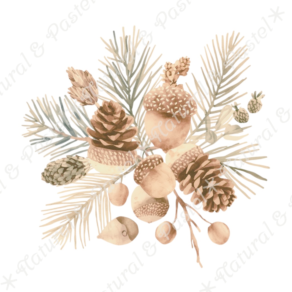 【🐇 森のうさぎと🦔ハリネズミ / 北欧風ガーデン】水彩クリップアート * 25点セット(PNG背景透過)