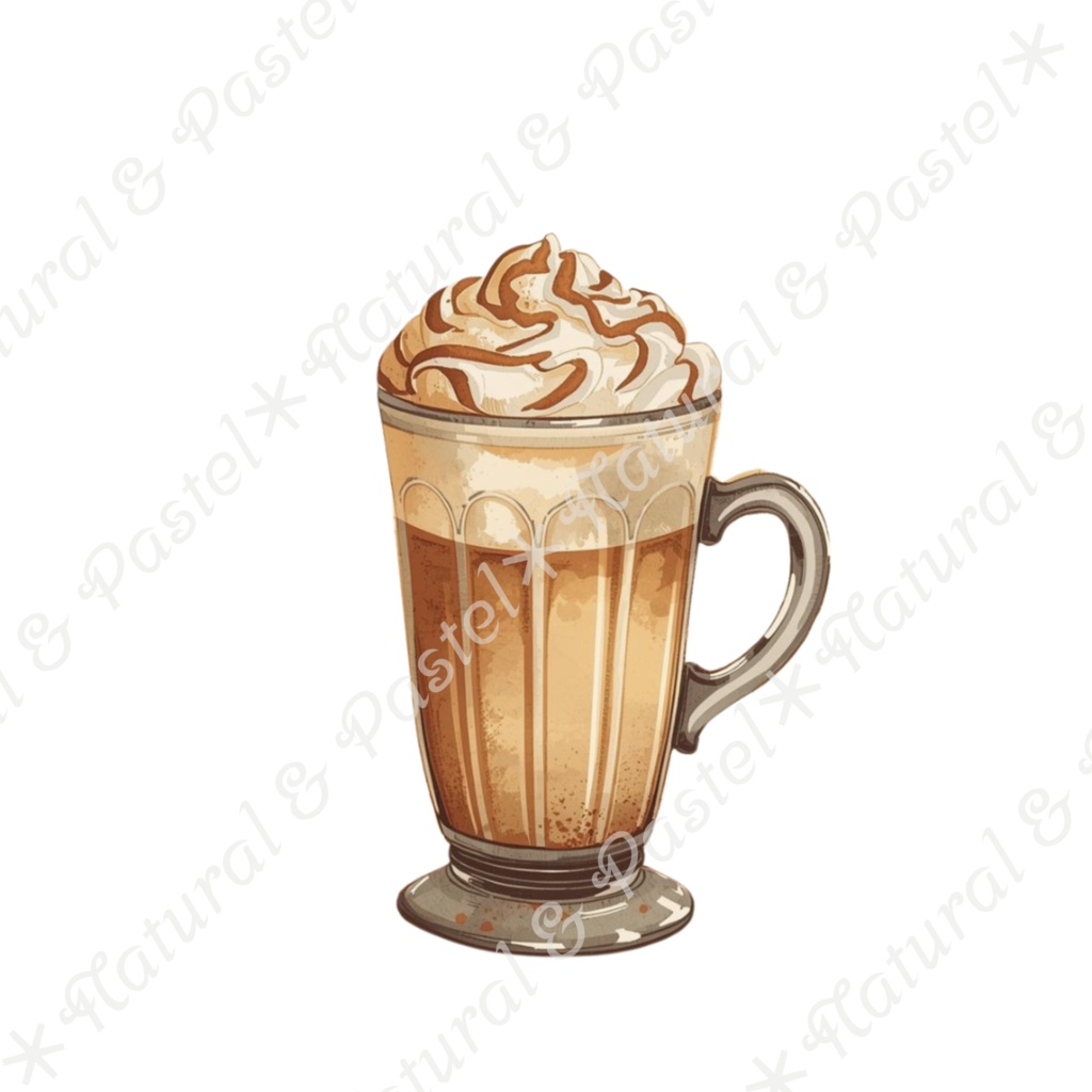 【🌿 大人可愛いカフェ】水彩クリップアート * 15点セット(PNG背景透過)