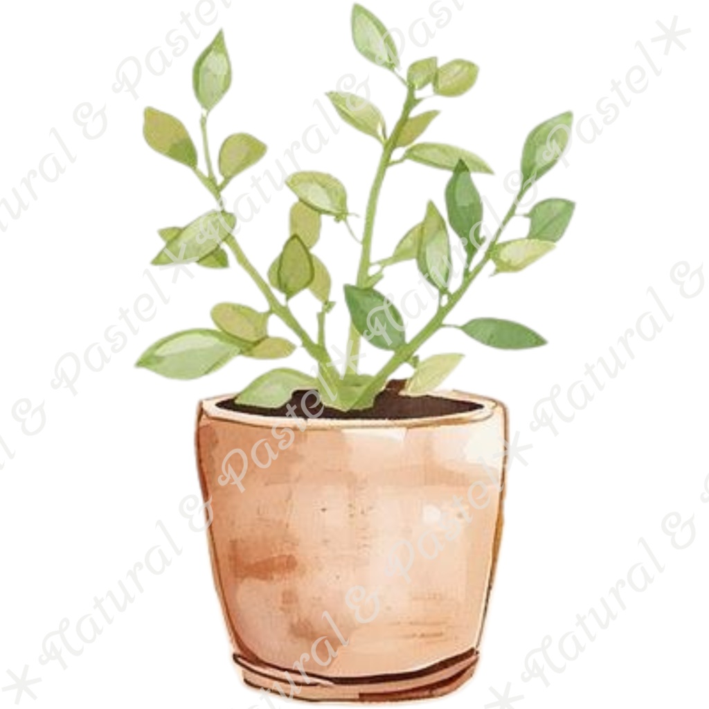 【🌿 大人可愛いカフェ】水彩クリップアート * 15点セット(PNG背景透過)