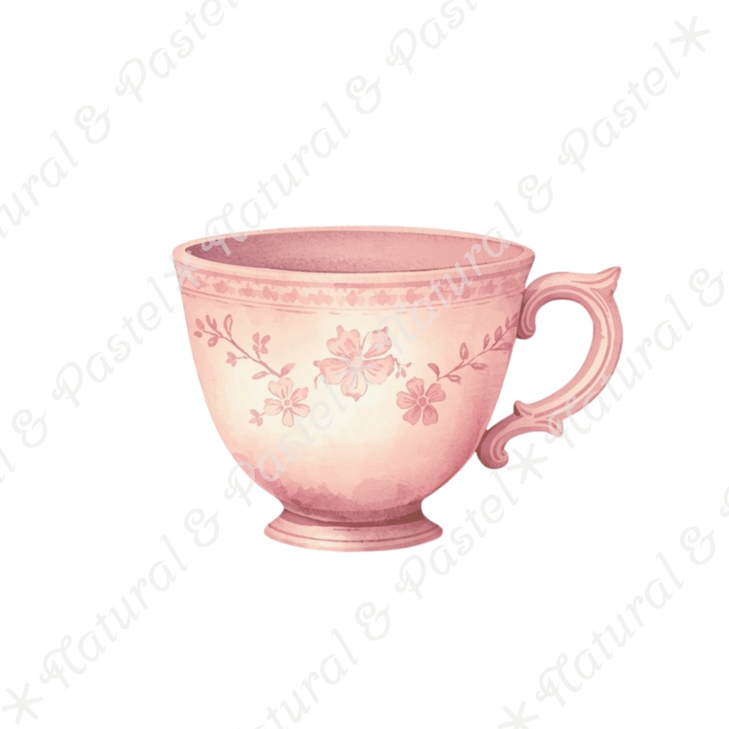 【🌿 大人可愛いカフェ】水彩クリップアート * 15点セット(PNG背景透過)