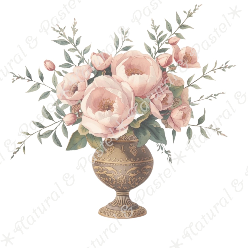 【🌿 大人可愛いカフェ】水彩クリップアート * 15点セット(PNG背景透過)