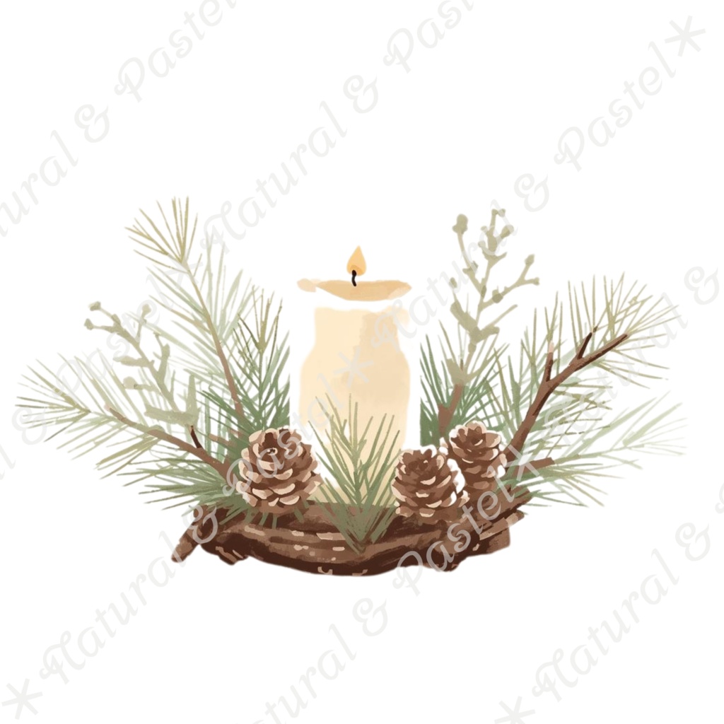 【🦉 森のフクロウと🦊キツネ / 北欧の森】水彩クリップアート * 25点セット(PNG背景透過)