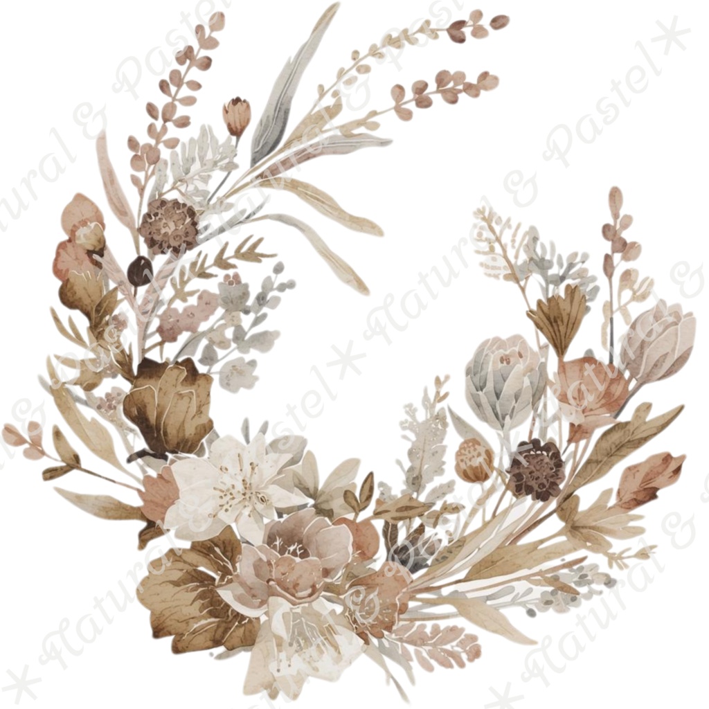 【🦉 森のフクロウと🦊キツネ / 北欧の森】水彩クリップアート * 25点セット(PNG背景透過)