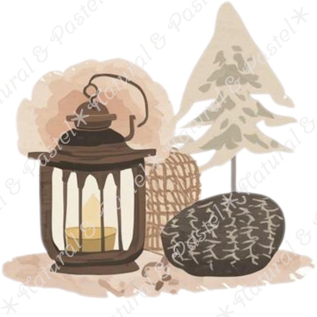 【🦉 森のフクロウと🦊キツネ / 北欧の森】水彩クリップアート * 25点セット(PNG背景透過)