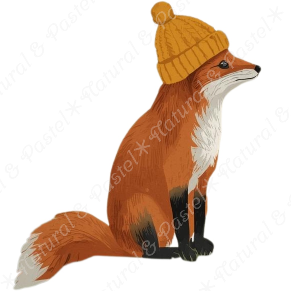 【🦉 森のフクロウと🦊キツネ / 北欧の森】水彩クリップアート * 25点セット(PNG背景透過)