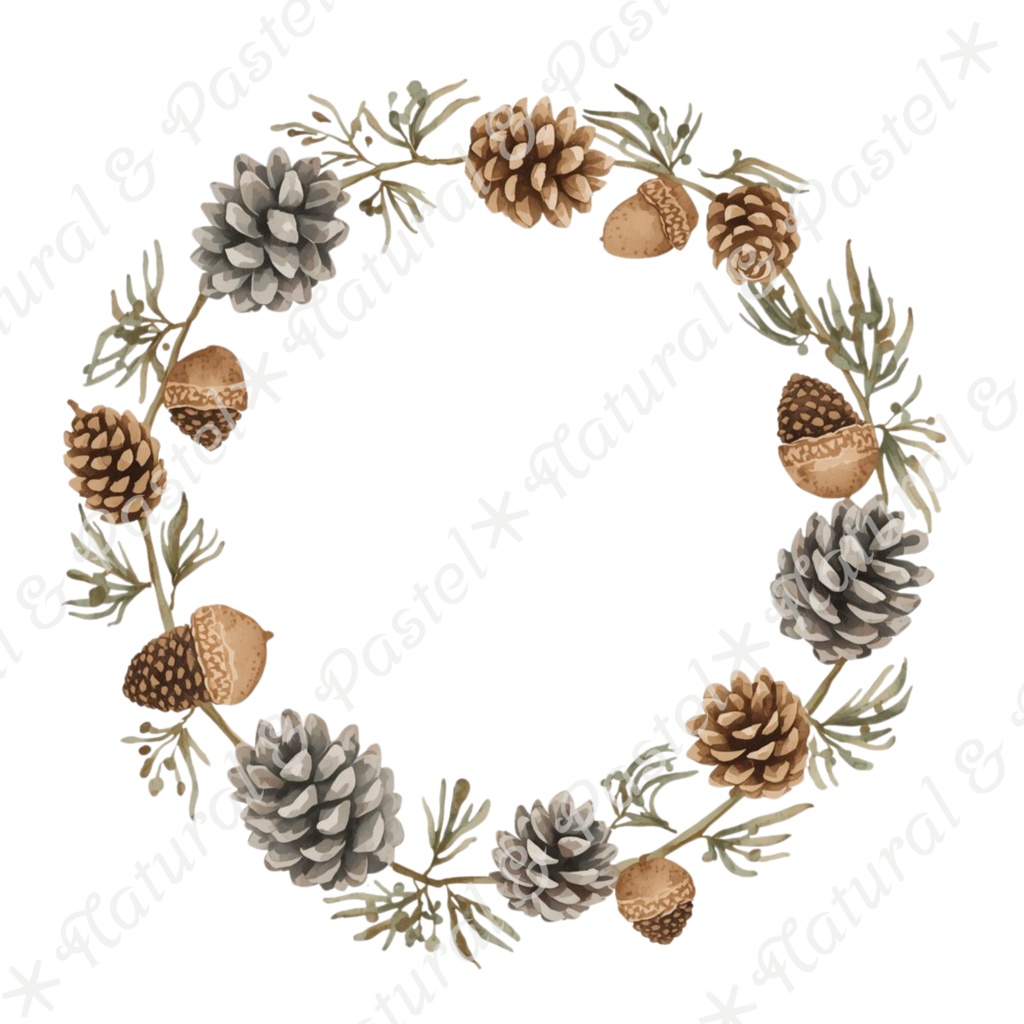 【🐿️ 森のリスと🦝アライグマ / 北欧の森】水彩クリップアート * 25点セット(PNG背景透過)