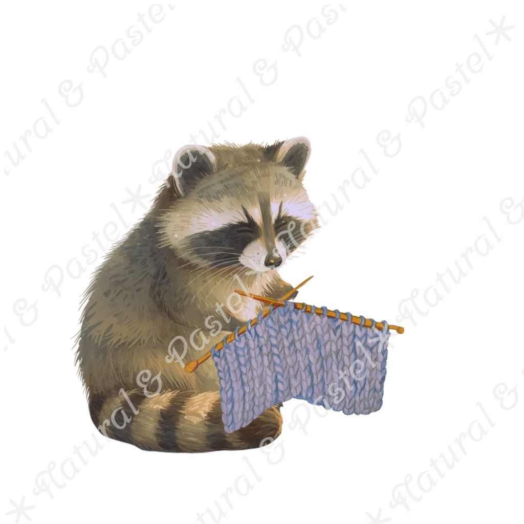 【🐿️ 森のリスと🦝アライグマ / 北欧の森】水彩クリップアート * 25点セット(PNG背景透過)