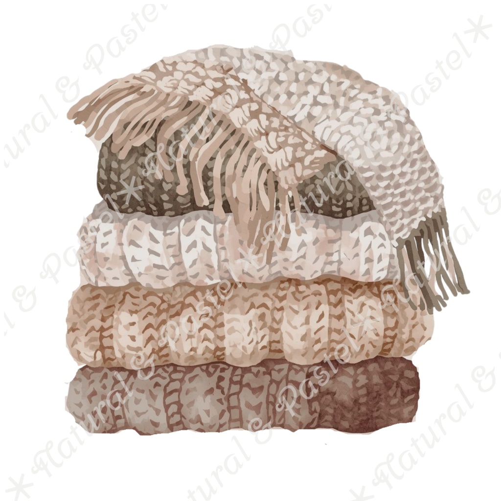 【🐿️ 森のリスと🦝アライグマ / 北欧の森】水彩クリップアート * 25点セット(PNG背景透過)