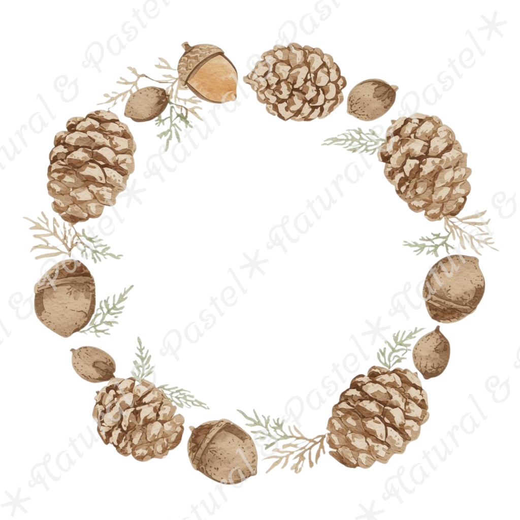 【🦌森の子鹿と🐦小鳥 / 北欧の森】水彩クリップアート * 30点セット(PNG背景透過)