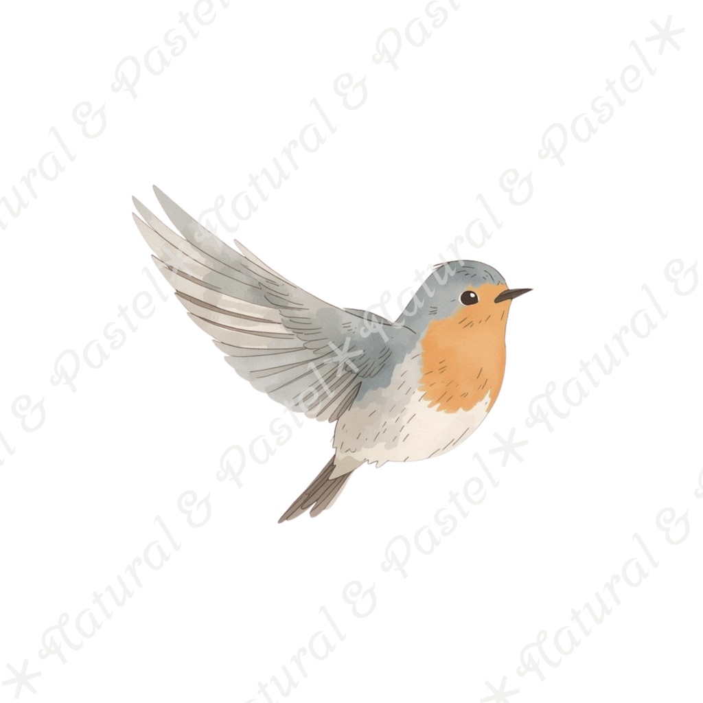 【🦌森の子鹿と🐦小鳥 / 北欧の森】水彩クリップアート * 30点セット(PNG背景透過)