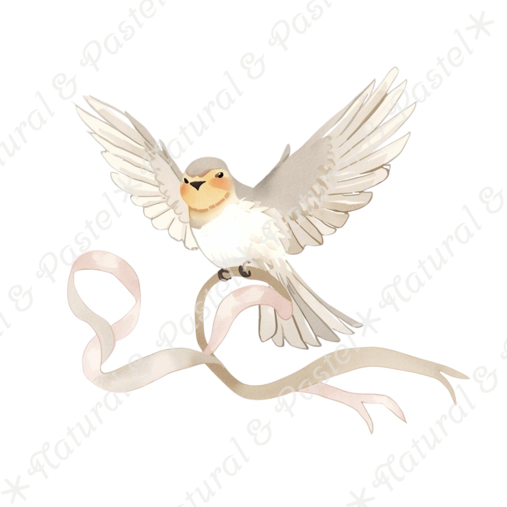 【🦌森の子鹿と🐦小鳥 / 北欧の森】水彩クリップアート * 30点セット(PNG背景透過)