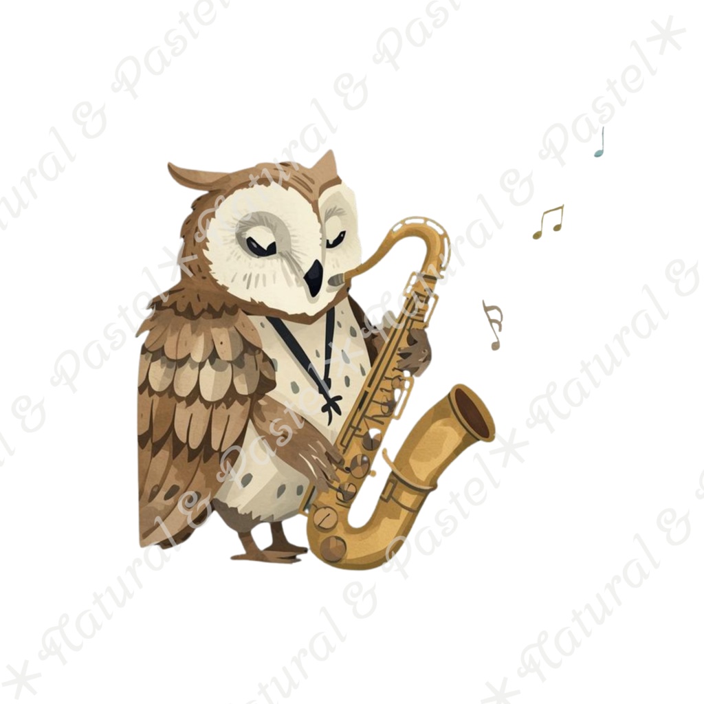 【🌲 ♪ 森の音楽会 / 動物たちの演奏会 ♫】水彩クリップアート * 20点セット(PNG背景透過)