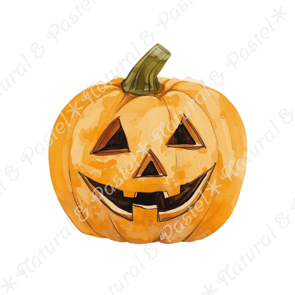 【ハロウィン】🎃 水彩クリップアート * 21点+動くおまけ5点セット✨(PNG背景透過 & GIF)