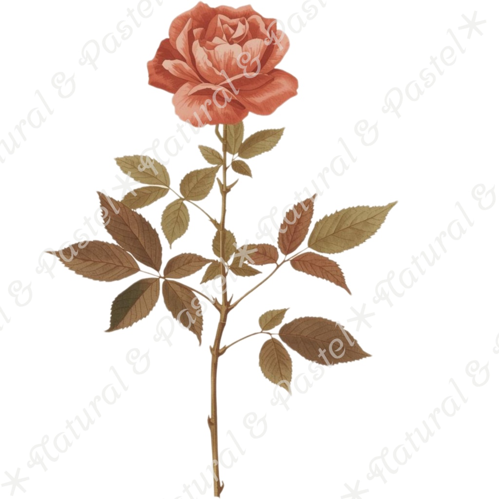 🌿【Vintage Botanicals】水彩クリップアート * 28点セット(PNG背景透過)