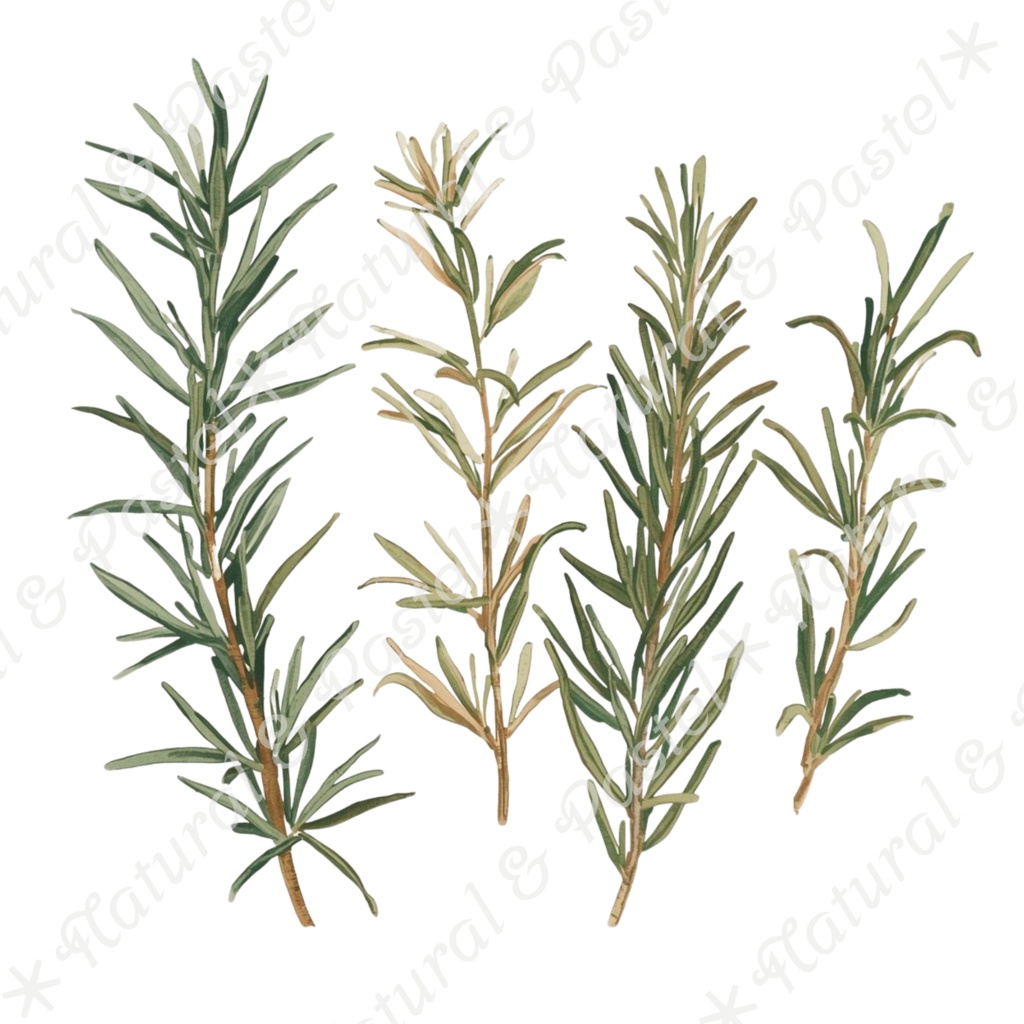 🌿【Vintage Botanicals】水彩クリップアート * 28点セット(PNG背景透過)