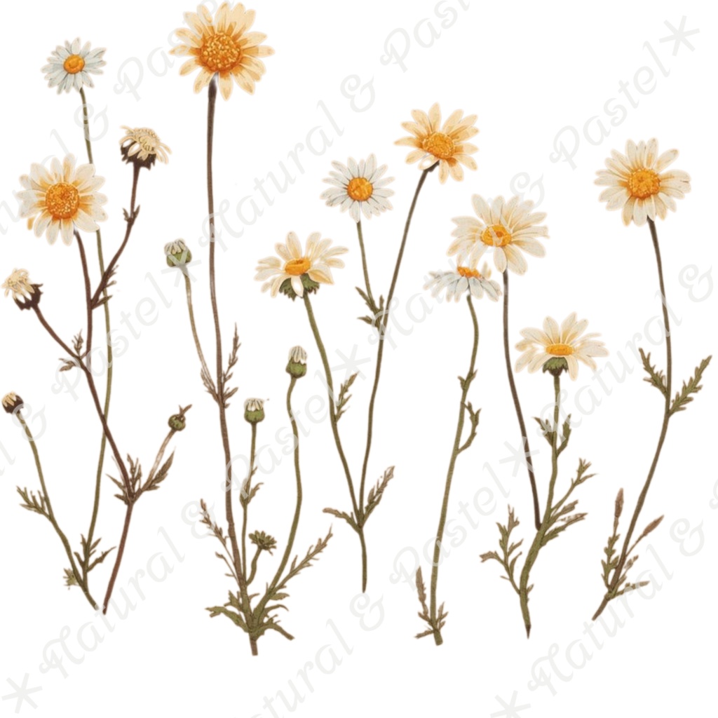 🌿【Vintage Botanicals】水彩クリップアート * 28点セット(PNG背景透過)