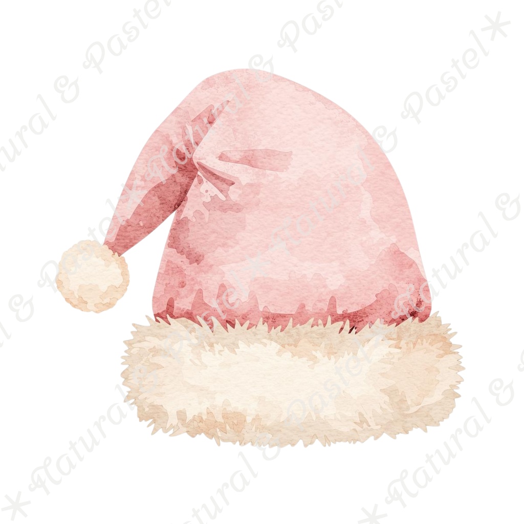 🎄 Pastel Christmas Charm Set くすみパステル × 手描き風クリスマス クリップアート22点(PNG透過)